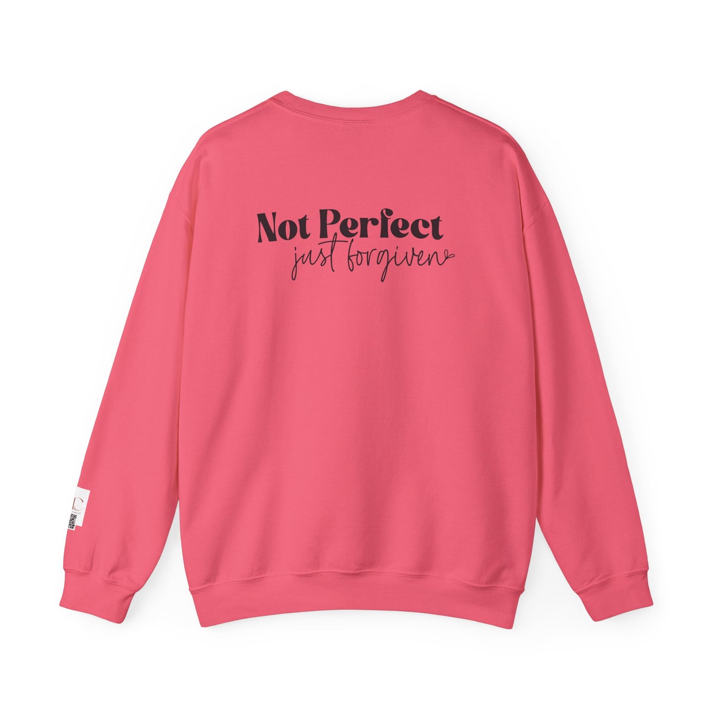 Inspirational Crewneck Sweatshirt - 'Not Perfect, Just Forgiven' - Cozy Unisex Sweatshirt for Everyday Comfort