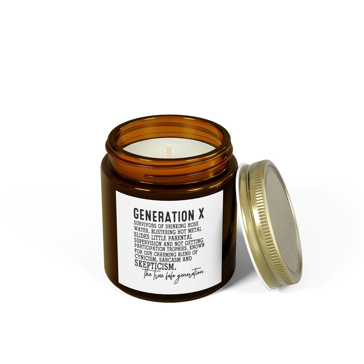 Generation X Scented Candle - Coconut Apricot Wax | Ideal Gift for Nostalgic Minds