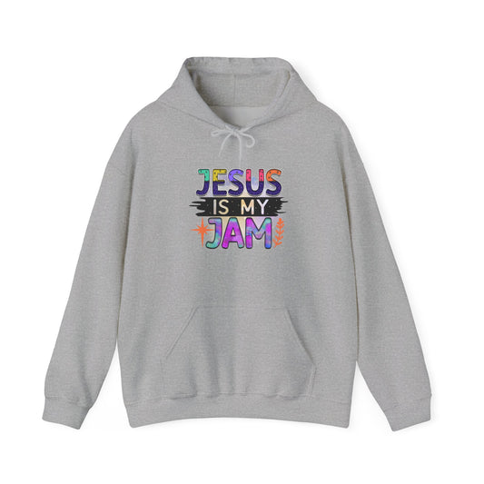 Jesus Is My Jam Hooded Sweatshirt, Unisex Hoodie, Christian Apparel, Cozy Sweatshirt, Faith-Based Fashion, Great Gift Idea