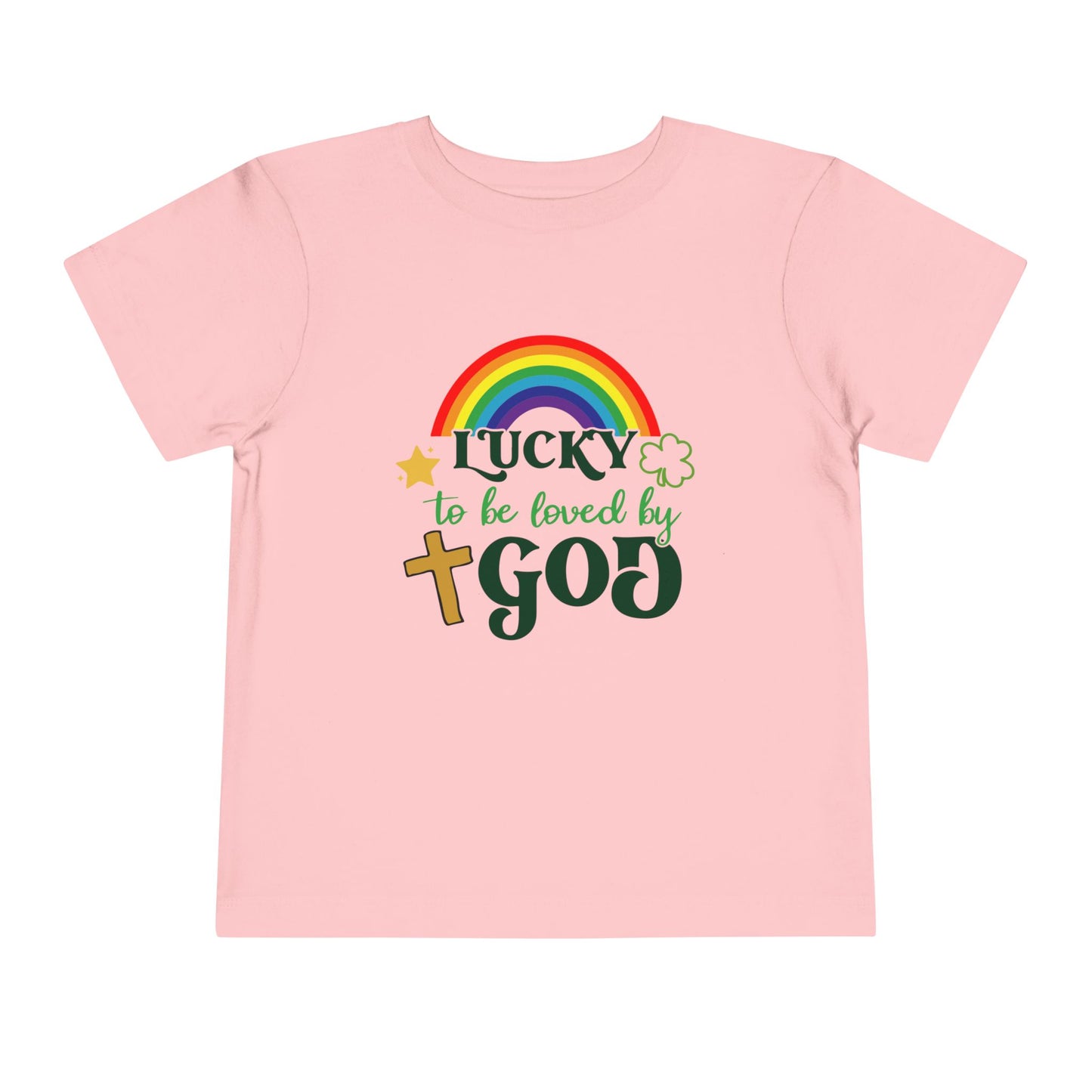 Toddler Lucky Tee – Rainbow & Cross Design, Perfect for Celebrations