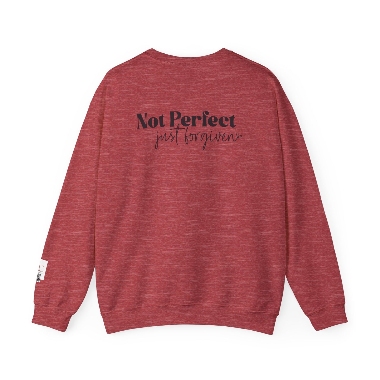 Inspirational Crewneck Sweatshirt - 'Not Perfect, Just Forgiven' - Cozy Unisex Sweatshirt for Everyday Comfort