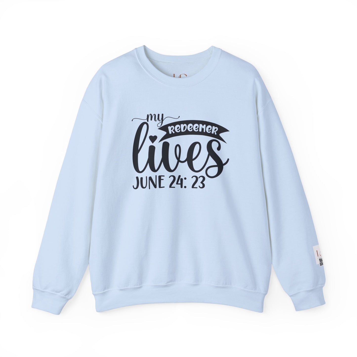 Faith-Inspired Crewneck Sweatshirt - "My Redeemer Lives" - Perfect for Easter & Everyday Comfort