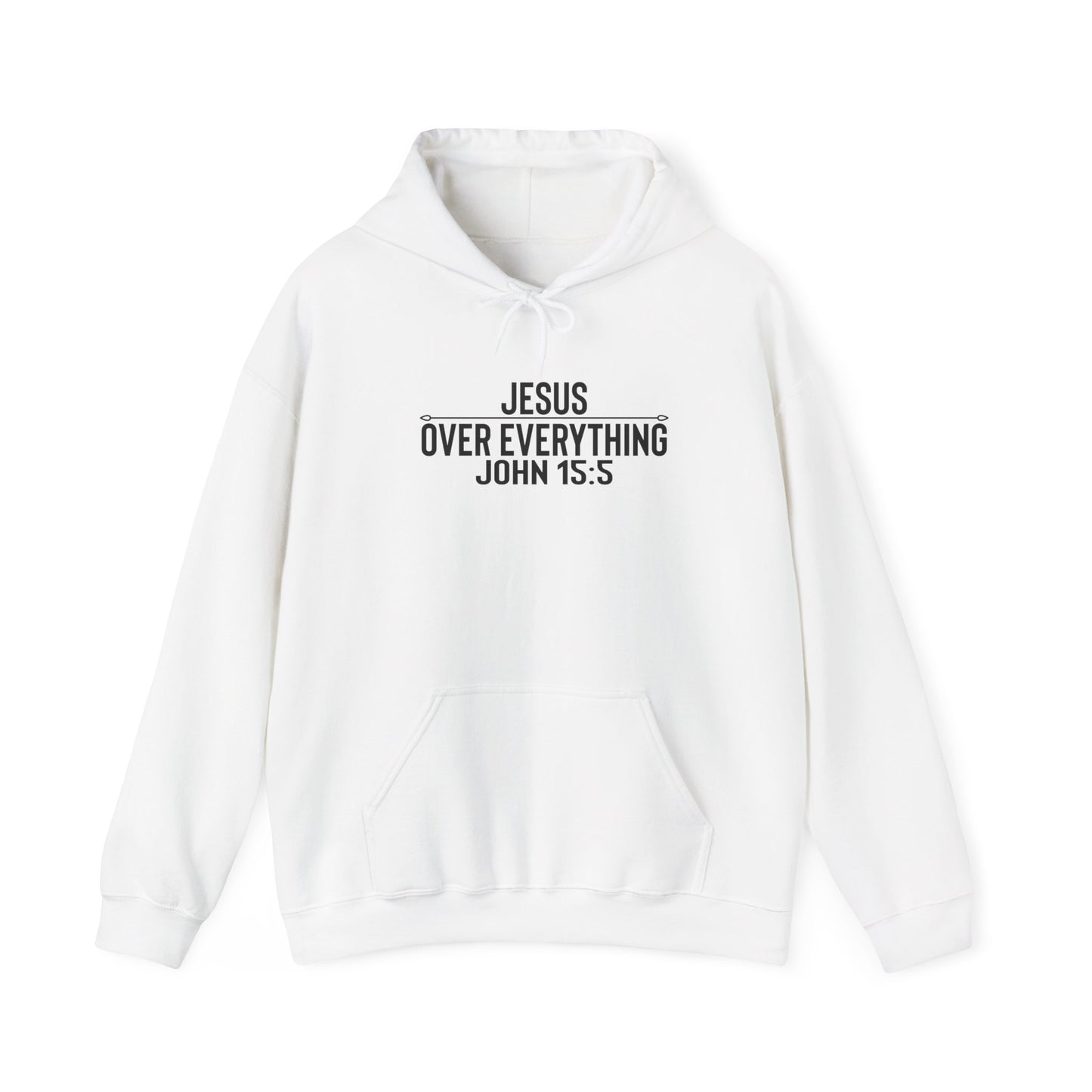 Jesus Over Everything – Christian Hoodie, Unisex Faith-Based Sweatshirt, Religious Apparel, Christian Gift, Cozy Faith Hoodie
