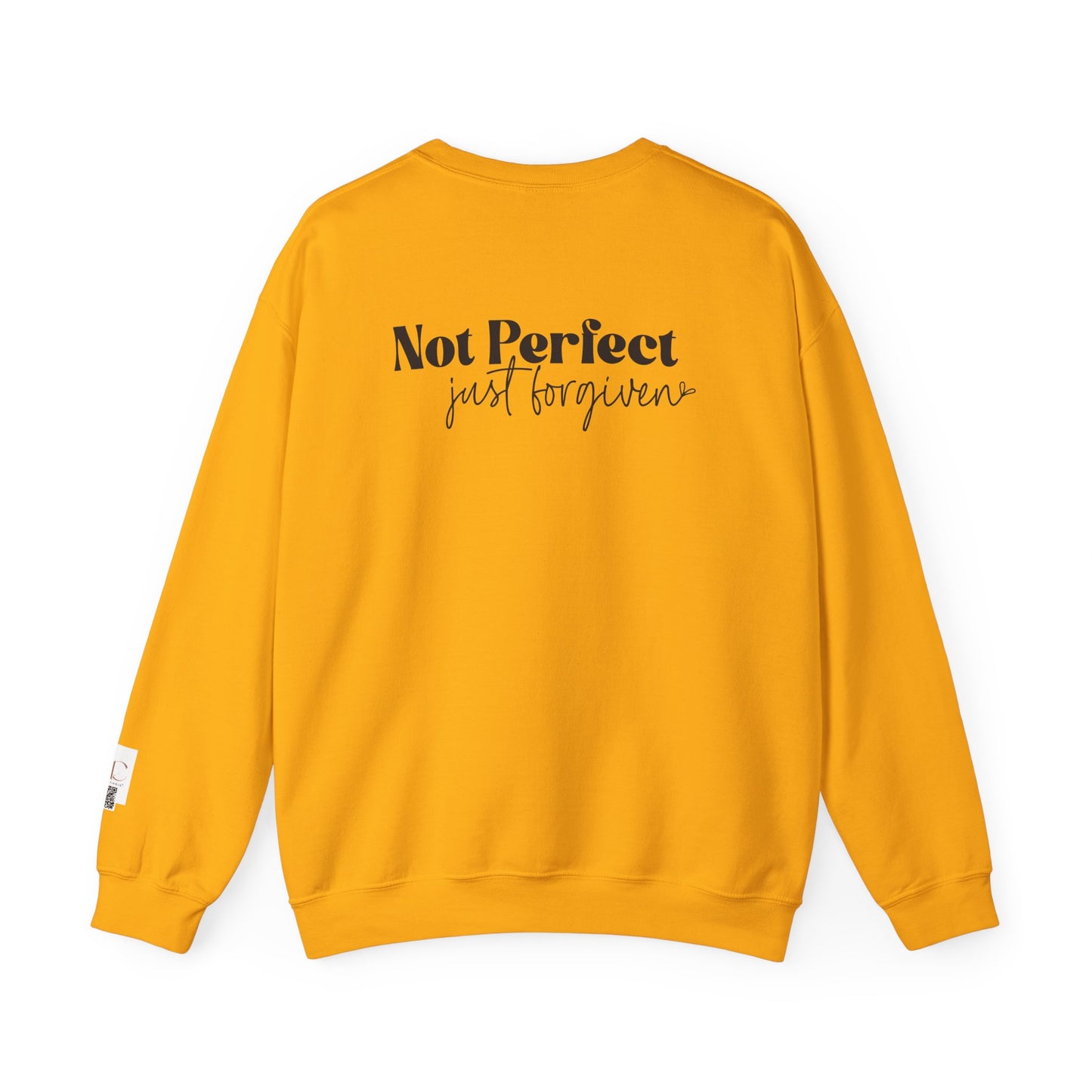 Inspirational Crewneck Sweatshirt - 'Not Perfect, Just Forgiven' - Cozy Unisex Sweatshirt for Everyday Comfort