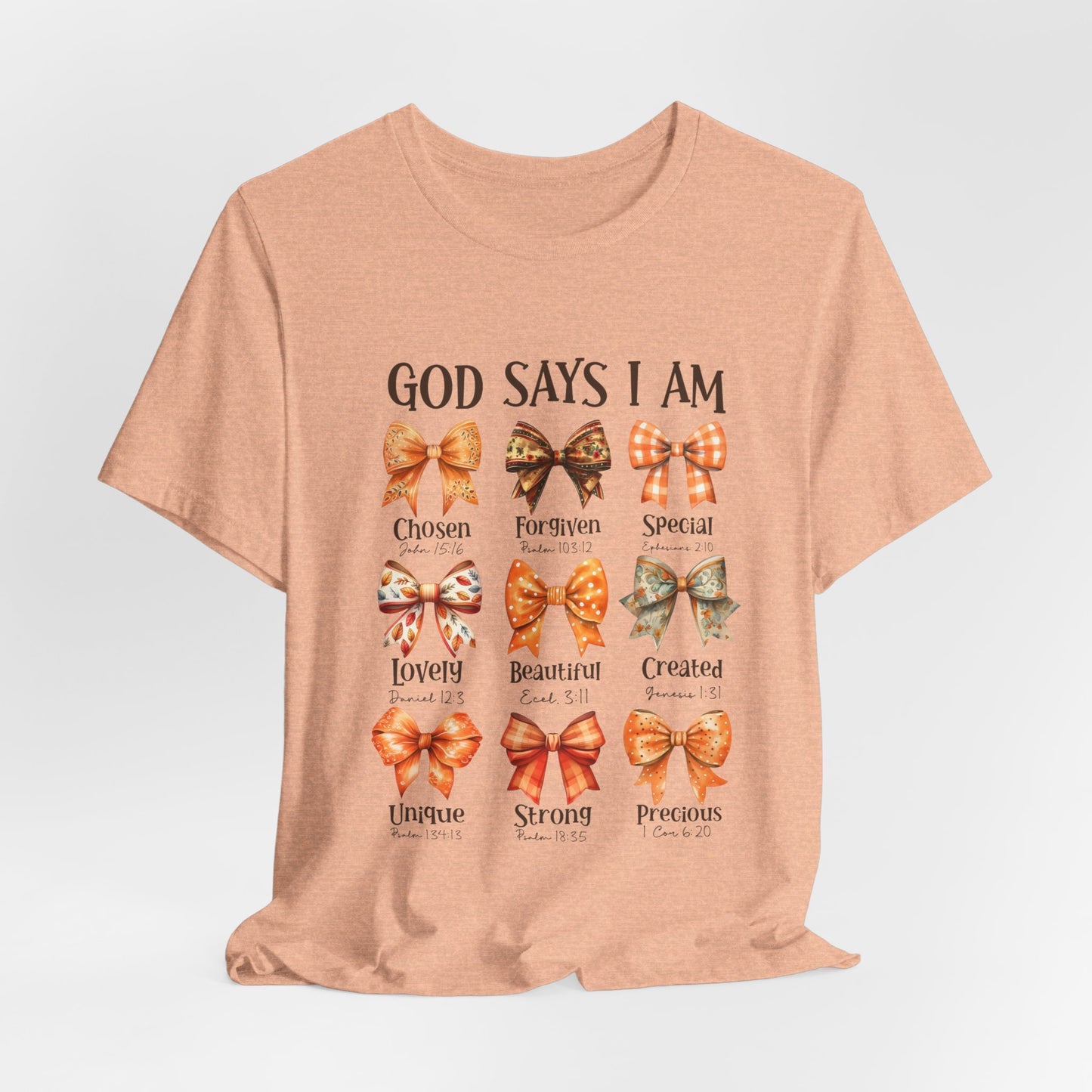 God Says I Am, Inspirational Unisex Tee, Affirmation Shirt, Faith-Based T-Shirt, Motivational Apparel, Gift for Her
