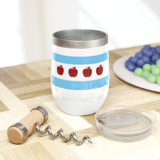 Chill Wine Tumbler with Apple Design - Perfect for Celebrations and Everyday Enjoyment