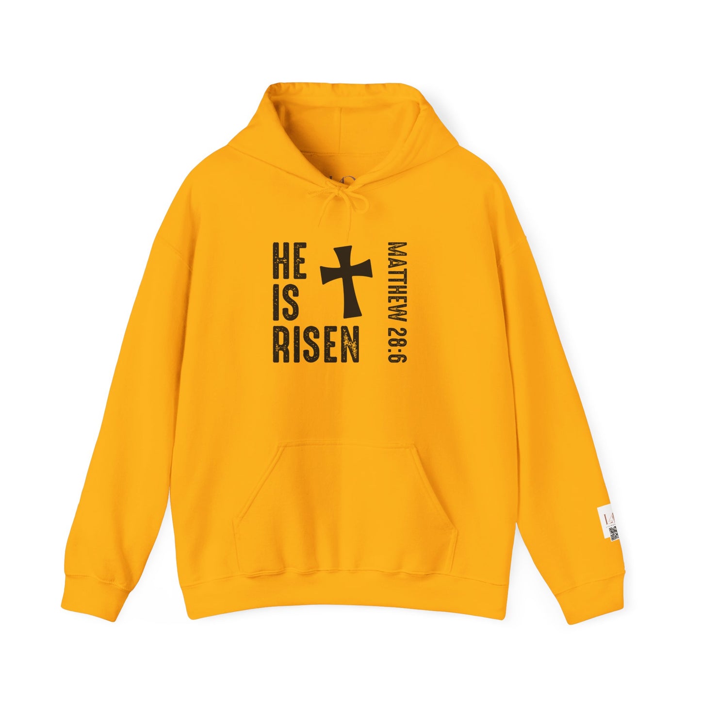 He Is Risen Cross Hooded Sweatshirt | Unisex Heavy Blend™