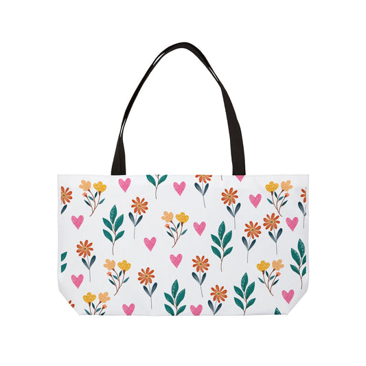 Our Floral Heart Weekender Tote Bag