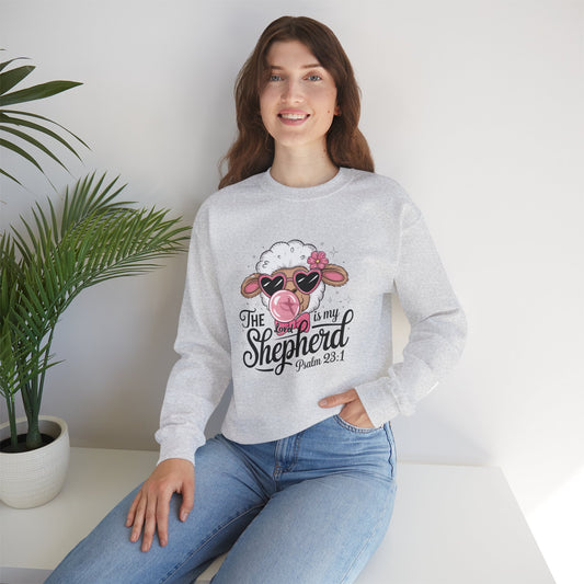 Cute Sheep Psalm 23:1 Crewneck Sweatshirt