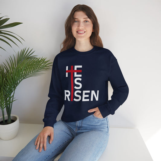 He is Risen Unisex Crewneck Sweatshirt - Perfect for Easter Celebrations