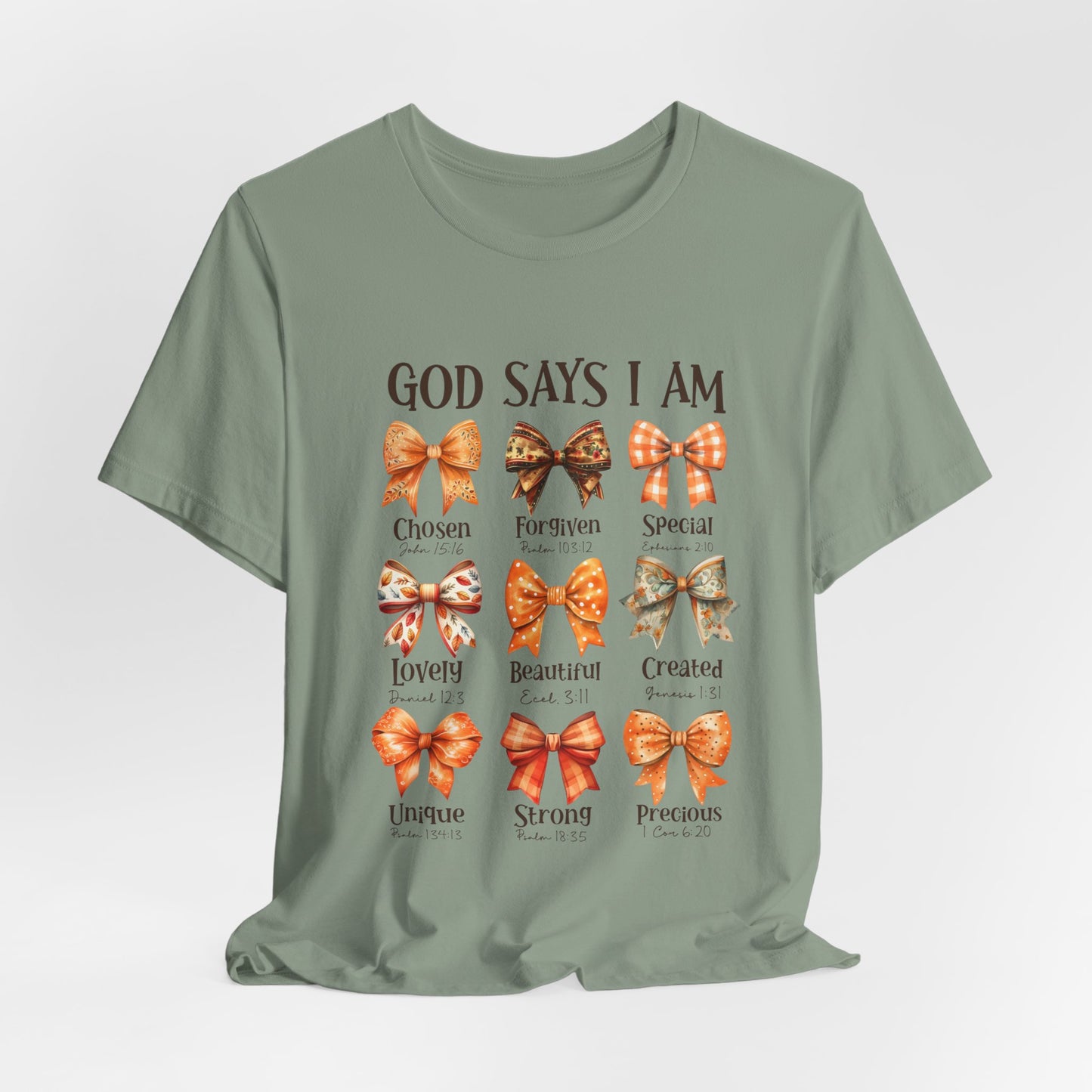 God Says I Am, Inspirational Unisex Tee, Affirmation Shirt, Faith-Based T-Shirt, Motivational Apparel, Gift for Her