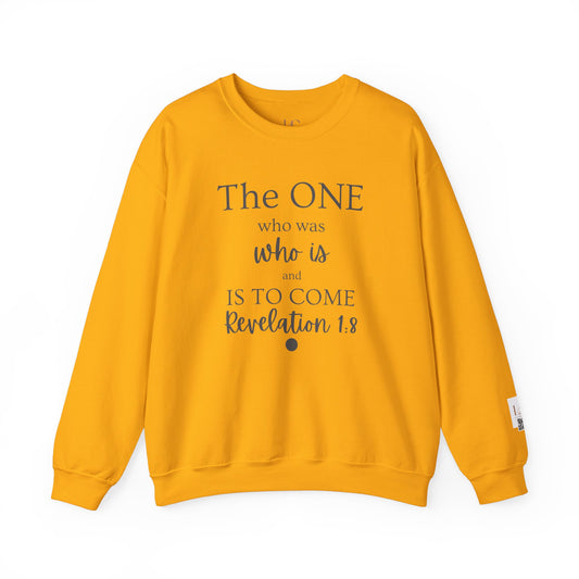 Inspirational Crewneck Sweatshirt - The ONE Revelation 1:8