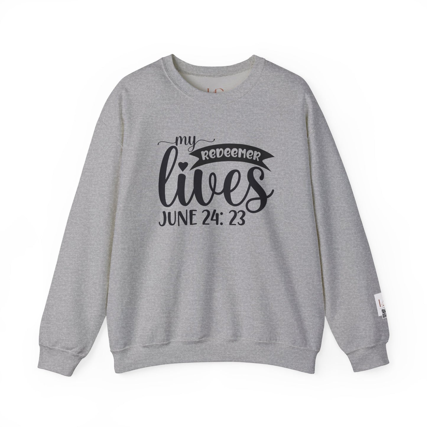 Faith-Inspired Crewneck Sweatshirt - "My Redeemer Lives" - Perfect for Easter & Everyday Comfort