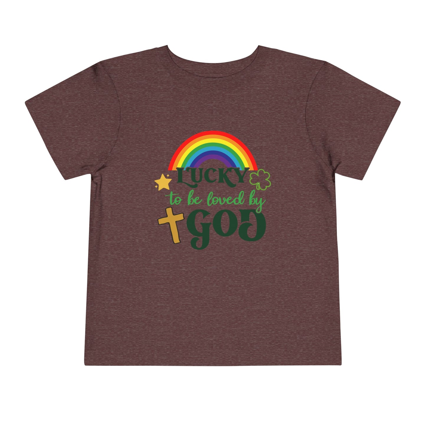 Toddler Lucky Tee – Rainbow & Cross Design, Perfect for Celebrations